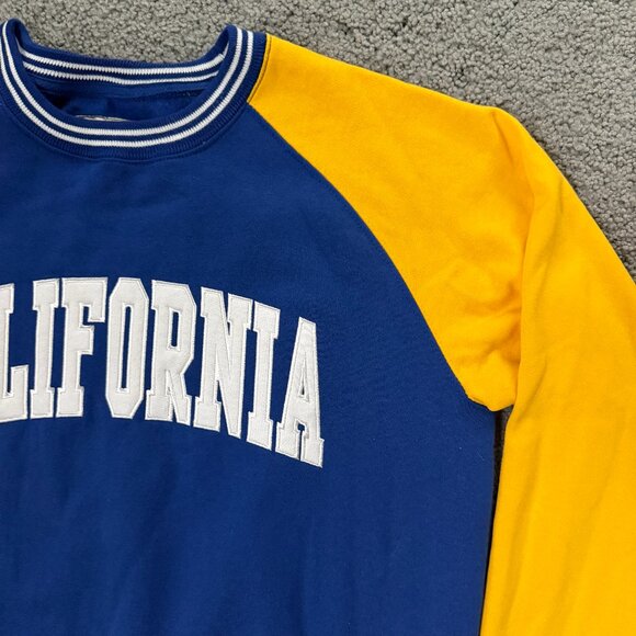 California Blue and Gold Embroidered Sweatshirt - Men's Size L - NY Popular -CAL - Picture 3 of 9